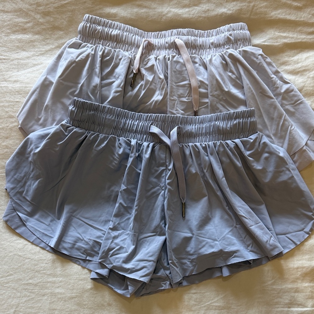 Girls lavender butterfly shorts